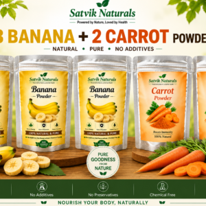 Satvik Naturals Banana & Carrot Powder Combo (3:2)