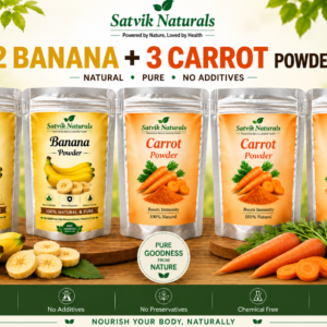 Satvik Naturals Banana & Carrot Powder Combo (2:3)