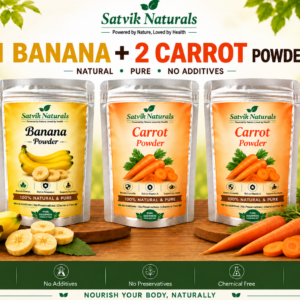 Satvik Naturals Banana & Carrot Powder Combo (1:2)